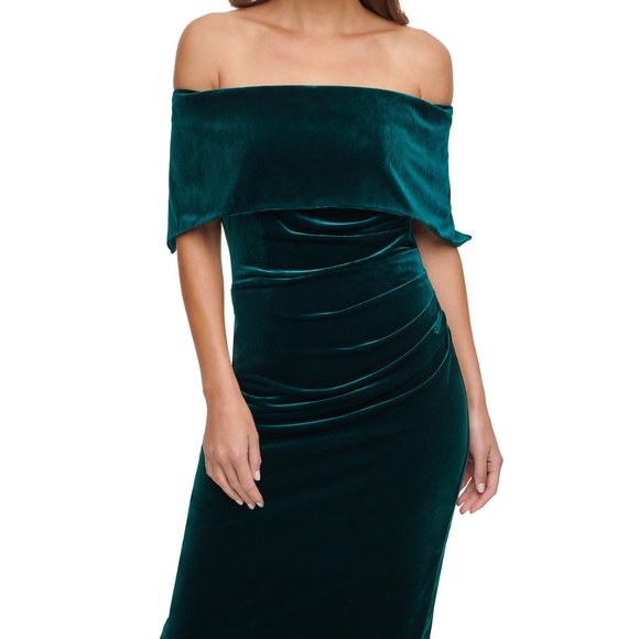 Vince Camuto Velvet Off-The-Shoulder Dress - Picture 3 of 3